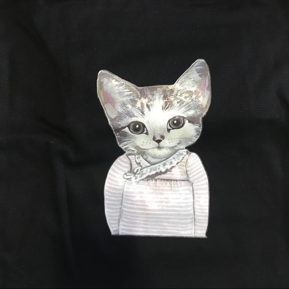 NEW Cat Print Canvas Bag - Picture 2 of 4